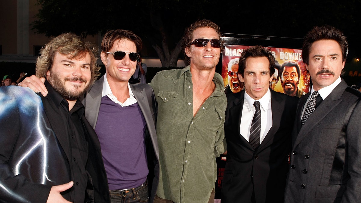 El reparto de Tropic Thunder en un estreno