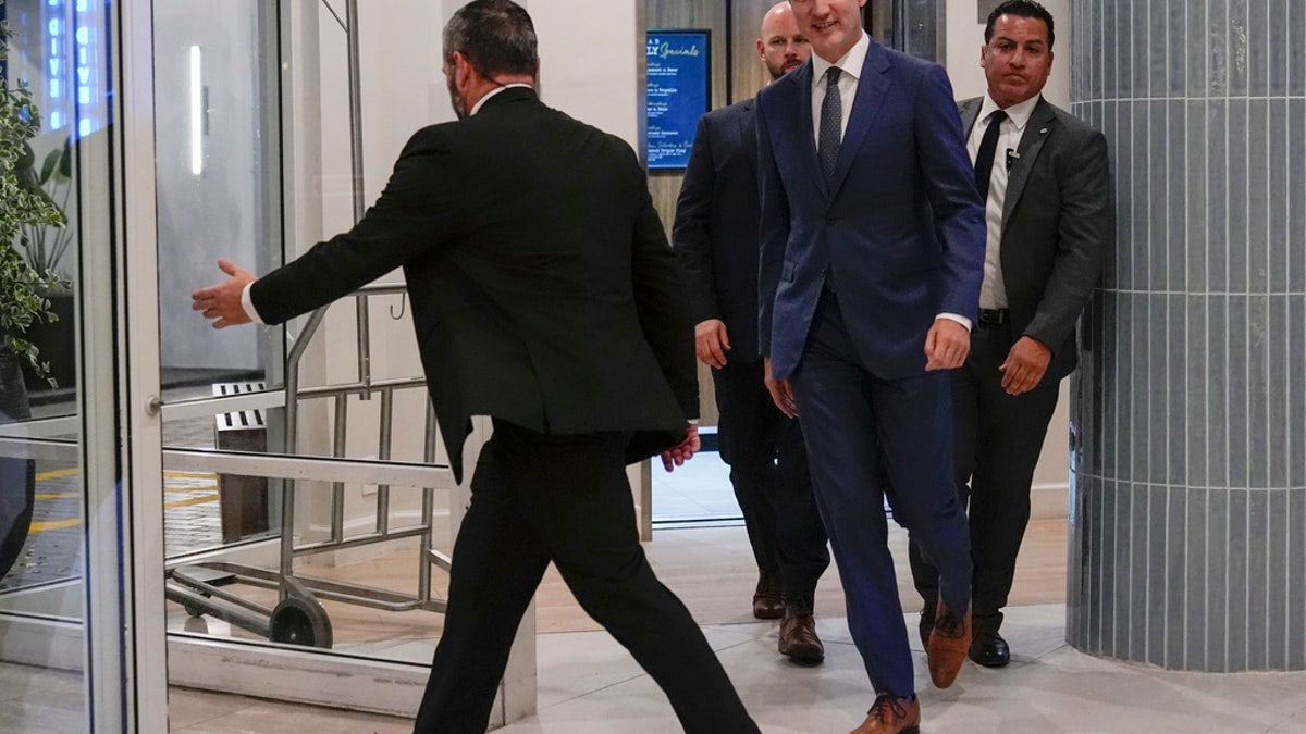 Canadian Prime Minister Justin Trudeau is seen on November 29, 2024 in West Palm Beach, Florida.