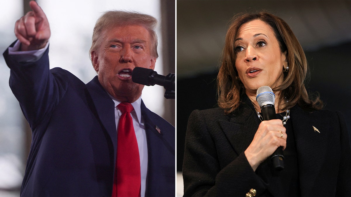 Trump and Harris split