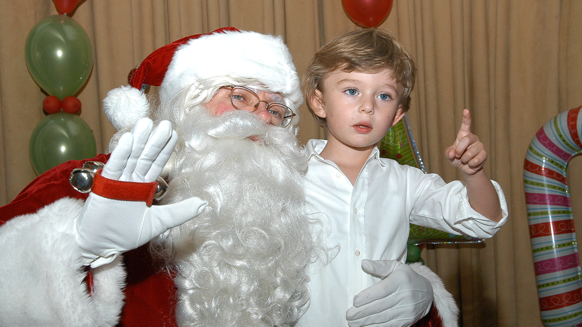 Barron Trump with Santa