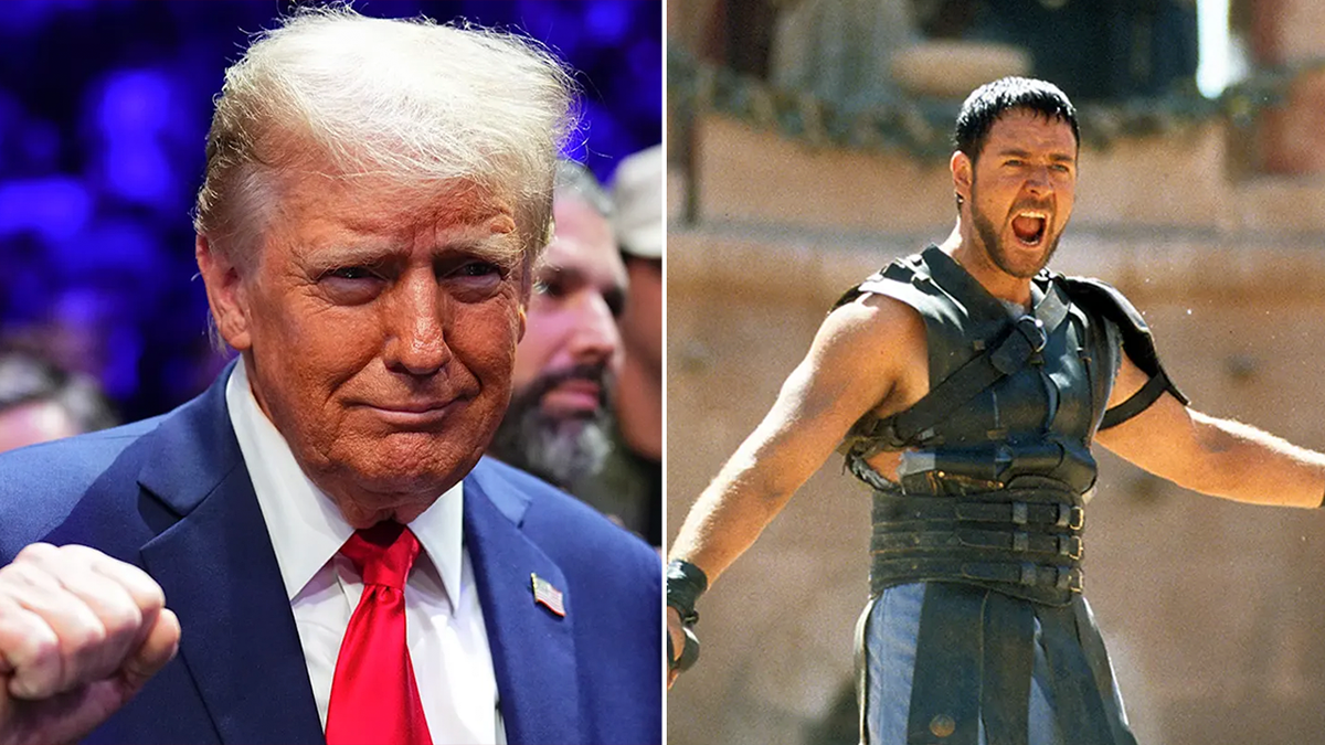 Donald Trump, and Russell Crowe in "Gladiator"