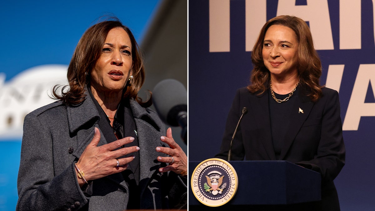 Kamala Harris was portrayed by Maya Rudolph, right, on "Saturday Night Live."