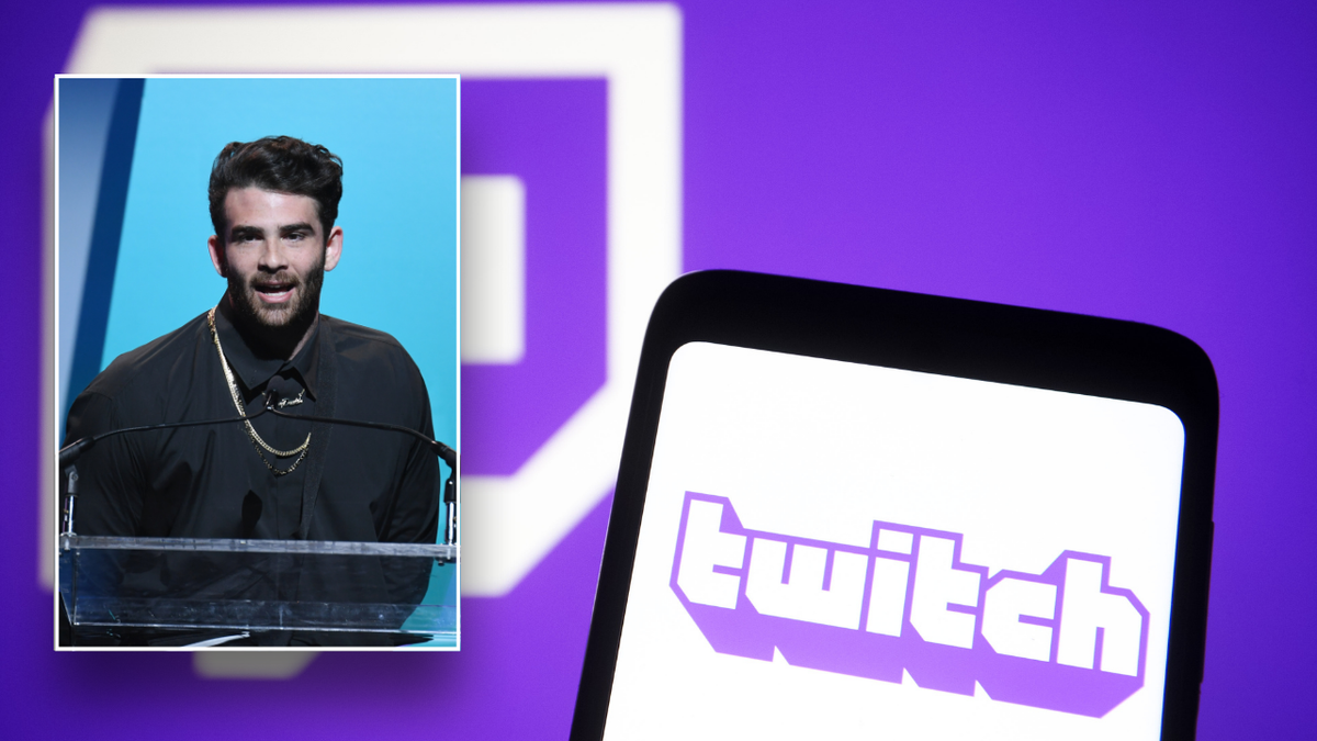 Split image of Hasan, Twitch logo