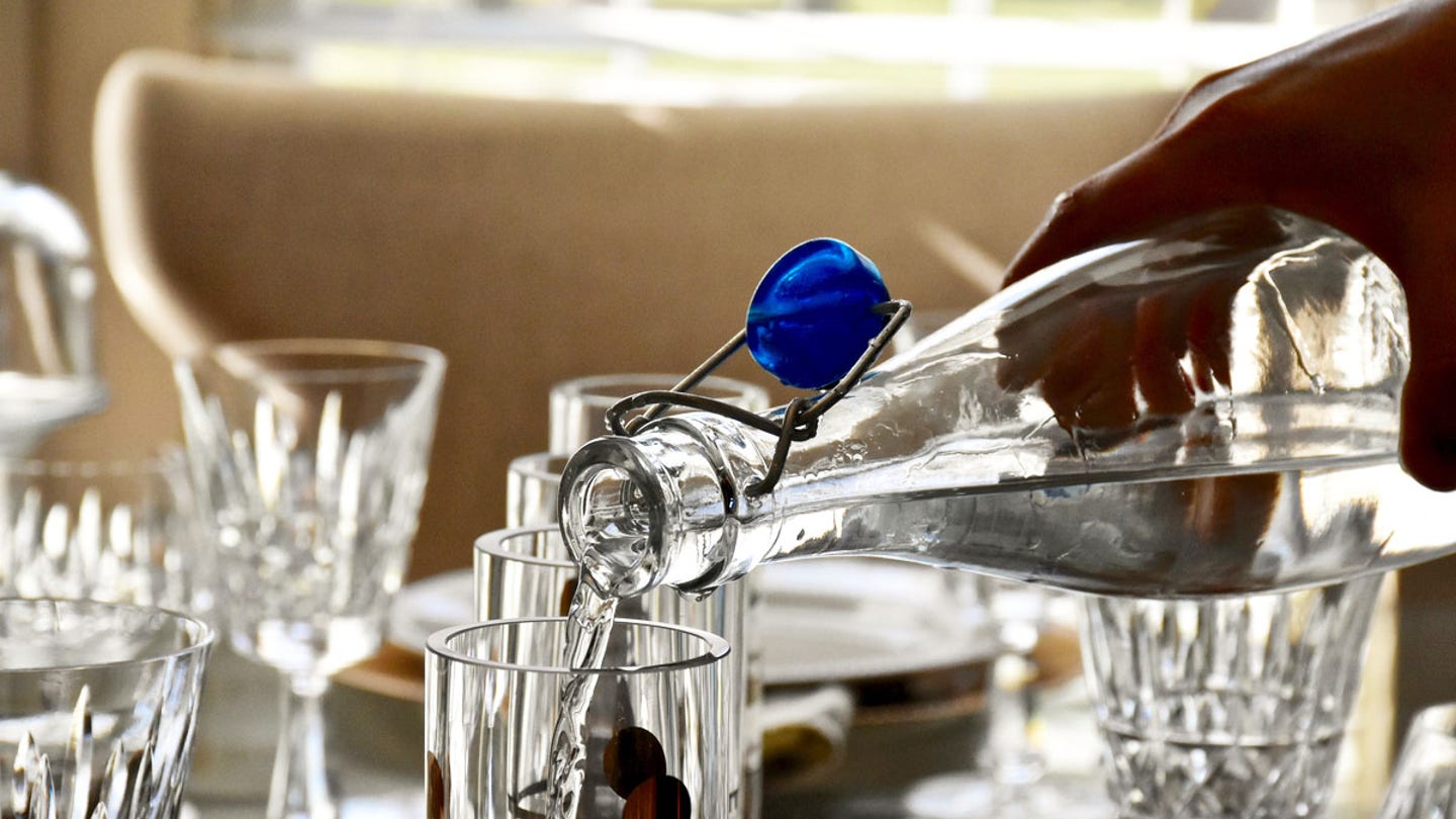 pouring water
