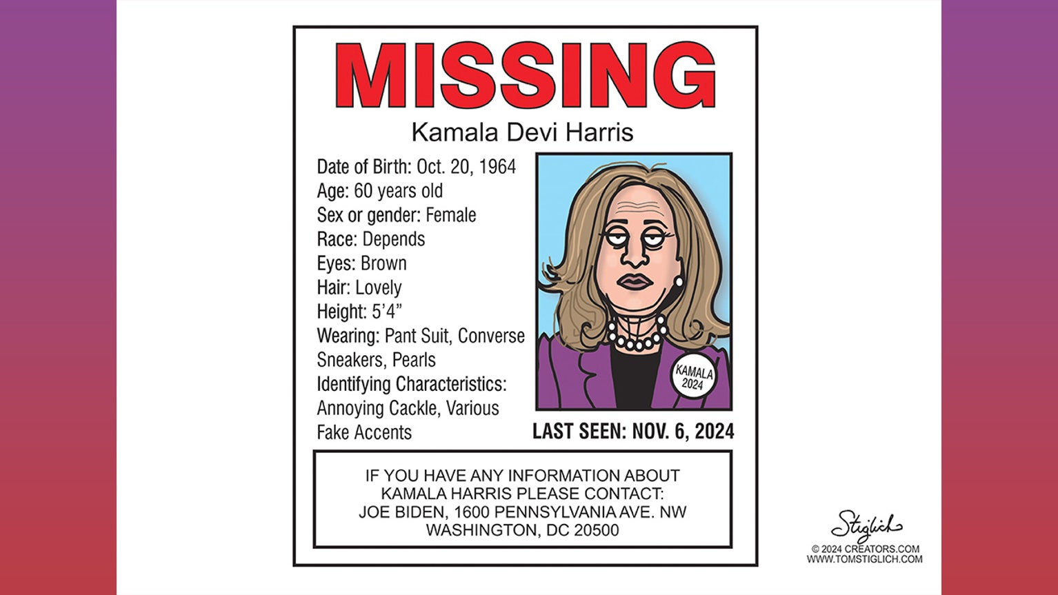 Heres a political cartoon comic that sums up Kamala Harris right now