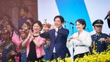 Lai Ching-te, Taiwan's president, center, and his wife Wu Mei-Ju, left, with Hsiao Bi-khim, vice president, during his inauguration ceremony at the Presidential Palace in Taipei, Taiwan, on Monday, May 20, 2024. Lai urged China to stop its intimidation of the democratic island, comments aimed at calming a dispute at the heart of a geopolitical rivalry involving the world's two biggest powers. Photographer: An Rong Xu/Bloomberg via Getty Images
