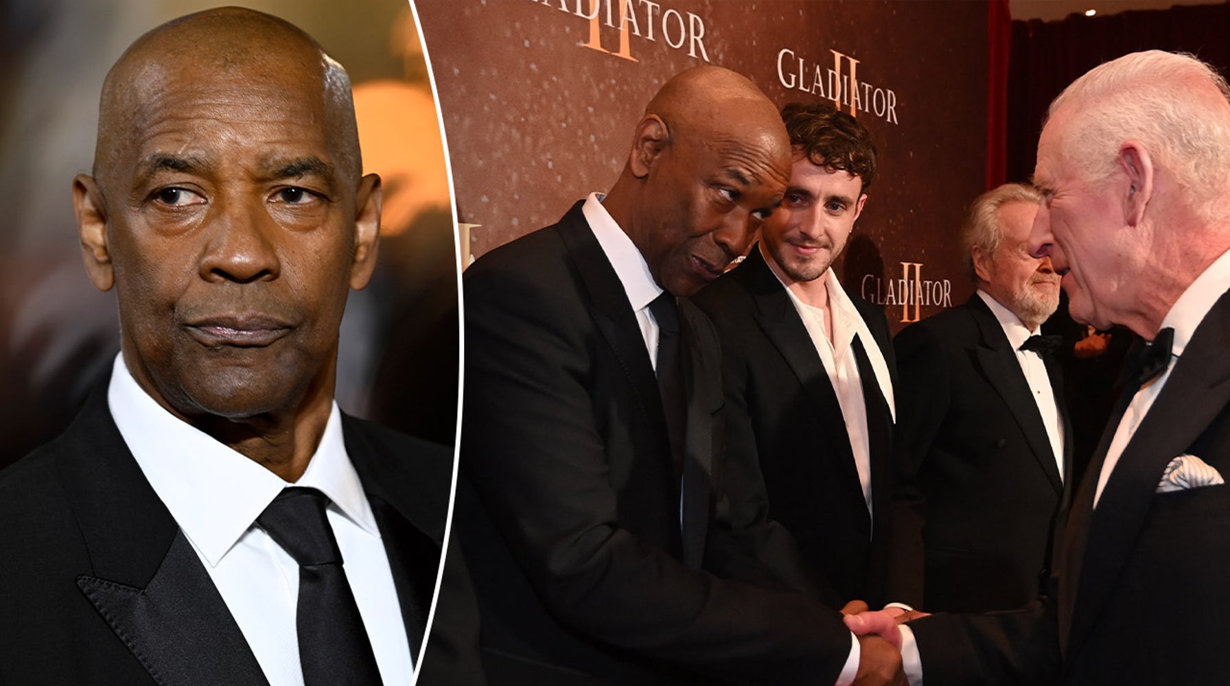 Denzel Washington's Awkward Encounter with King Charles at 'Gladiator II' Premiere