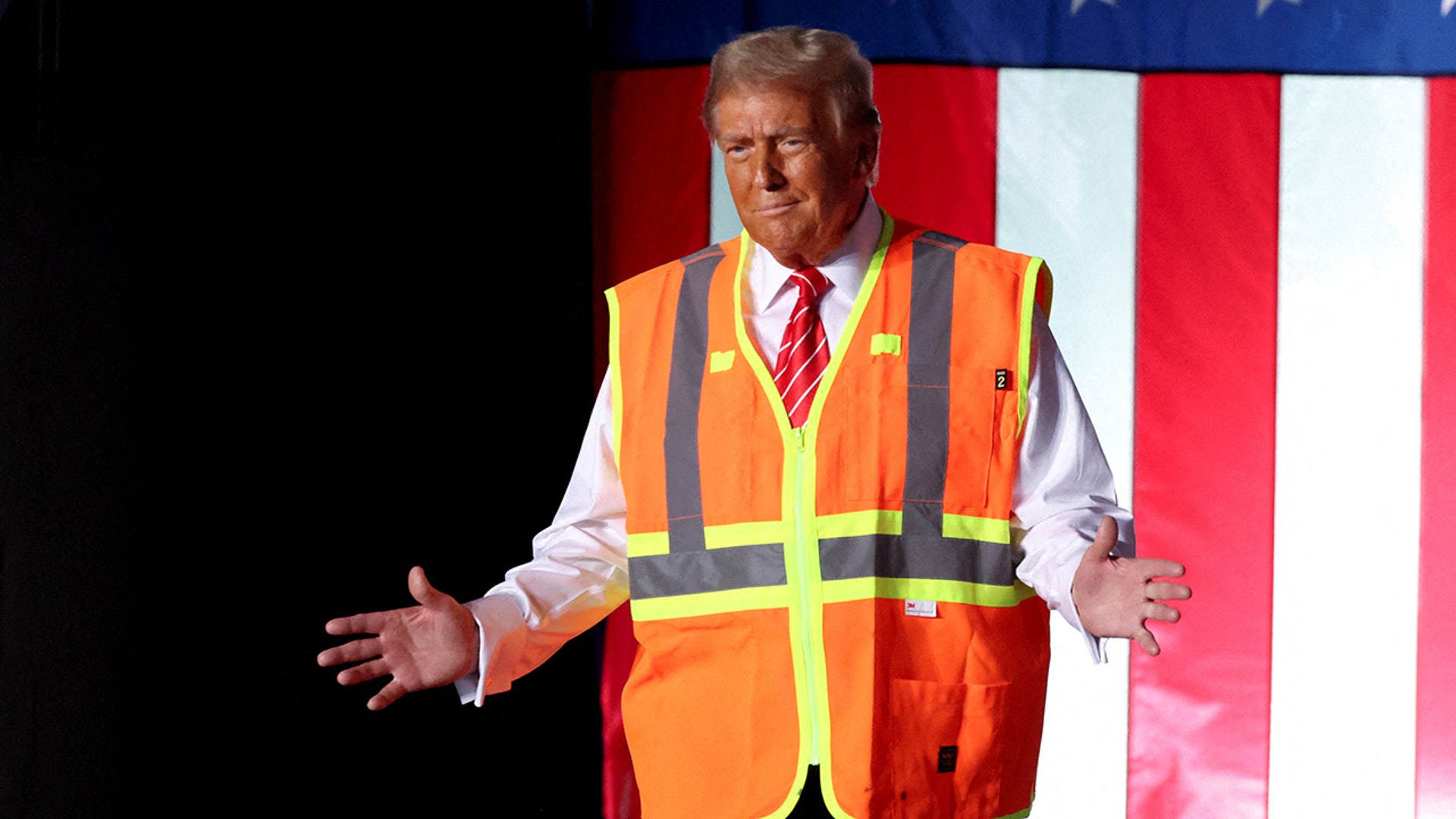 Republican presidential nominee and former President Donald Trump attends a rally in Green Bay