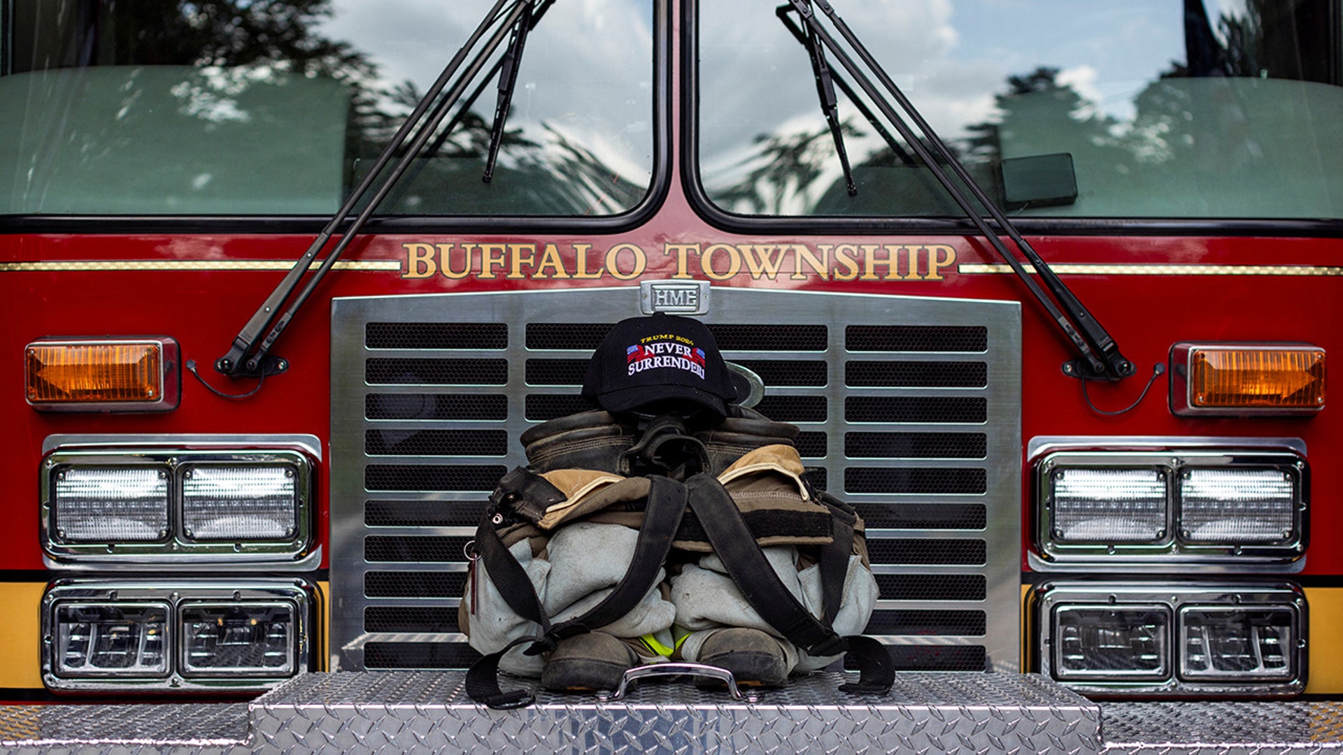 A memorial for former Buffalo Township Volunteer Fire Department chief Corey Comperatore, who was killed during Republican presidential nominee and former President Donald Trump’s rally