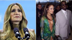 Jennifer Lopez cries while endorsing Harris after she’s ambushed by Diddy question as speculation mounts