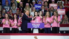 Trump invites 'brave' women's swim team that 'stood up to' transgender athlete to rally stage