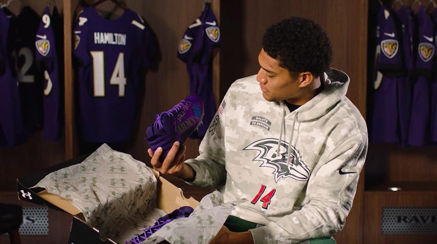 Ravens star Kyle Hamilton talks about helping military kids with NFL's My Cause My Cleats