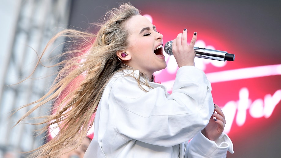 Sabrina Carpenter performing at "Jingle Ball." 