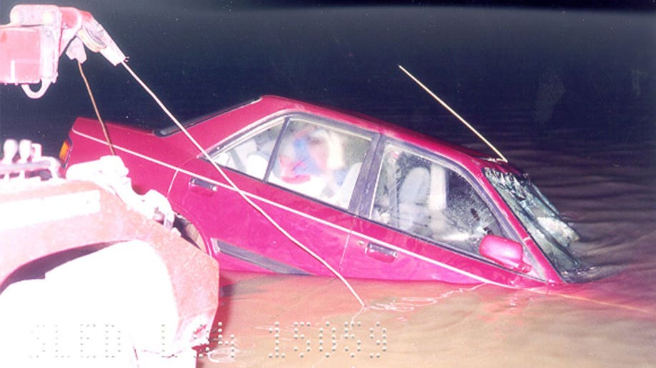 Susan Smith's submerged car in the lake