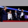 Donald Trump Jr. speaks about his father, Republican presidential nominee, former President Donald Trump