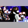 Oprah Winfrey hugs Democratic presidential nominee Vice President Kamala Harris