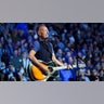 Bruce Springsteen performs during a campaign rally for Democratic presidential nominee Vice President Kamala Harris