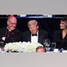 Cardinal Timothy Dolan, Republican presidential nominee, former President Donald Trump and former first lady Melania Trump attend the annual Alfred E. Smith Foundation Dinner