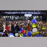 Vice Presidential Nominee Senator J.D. Vance and Usha Chilukuri Vance wave as Republican presidential nominee and former President Donald Trump and his family face the crowd following his speech on Day 4 of the Republican National Convention