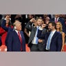 Republican presidential candidate former President Donald Trump appears with vice presidential candidate JD Vance during the Republican National Convention