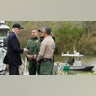 President Joe Biden receives a briefing at the U.S.-Mexico border in Brownsville, Texas