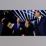 President Joe Biden, first lady Jill Biden, Vice President Kamala Harris and second gentleman Doug Emhoff attend a campaign event focusing on abortion rights at the Hylton Performing Arts Center