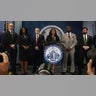 Fulton County District Attorney Fani Willis holds a press conference in the Fulton County Government Center