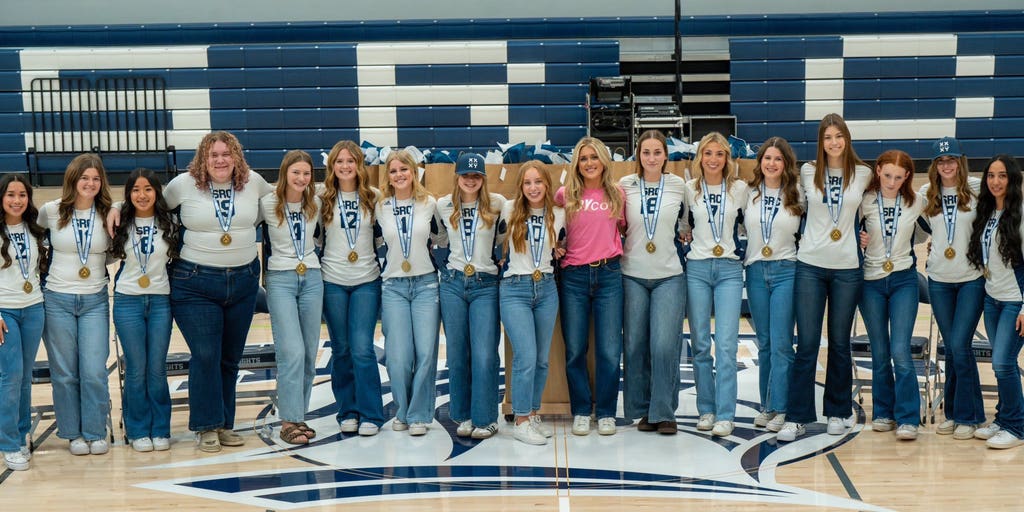 Riley Gaines holds ceremony for girls volleyball players who refused to play trans opponent