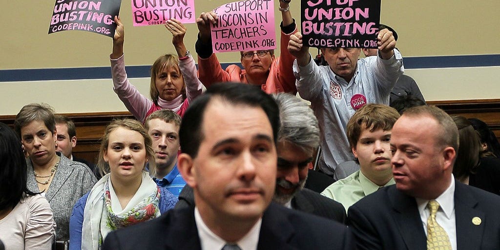 Scott Walker calls nixing of landmark WI law that led to mass protests in 2011 a 'brazen political action'