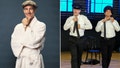 side by side photo of James Van Der Beek in a robe and hat with a photo of him and Tyler Posey rehearsing dance moves - Fox News
