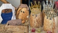 Baby Jesus is a baguette inside a rye loaf made to look like a crib. The other characters are made of organic wild white sourdough bread. - Fox News
