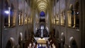 Guests attend an inaugural Mass, with the consecration of the high altar, at the Notre-Dame de Paris Cathedral, five-and-a-half years after a fire ravaged the Gothic masterpiece, as part of ceremonies to mark the Cathedral's reopening after its restoration, in Paris, France, Sunday, Dec. 8, 2024. - Fox News