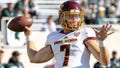 Central Michigan Chippewas quarterback Tommy Lazzaro (7) warms up prior to a game against the Michigan State Spartans at Spartan Stadium on Sept. 29, 2018. - Fox News