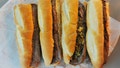 Tony Luke's cheesesteaks, from left to right: steak with onions and Cheez Whiz, steak with onions and provolone, steak with provolone and broccoli rabe and steak with pizza sauce. - Fox News