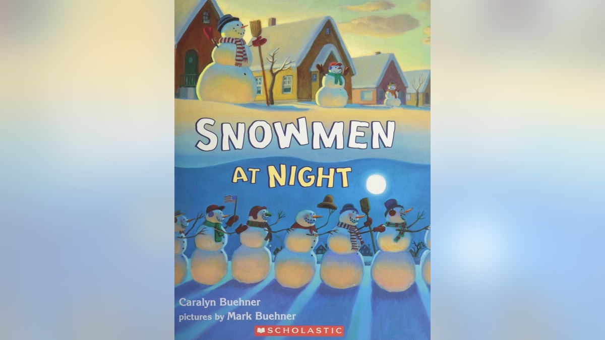 Snowmen come alive at night in this playful book.