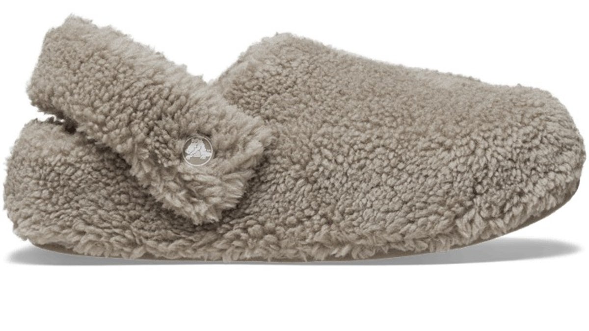 Fuzzy slippers from UGG offer a trendy, playful aesthetic. 