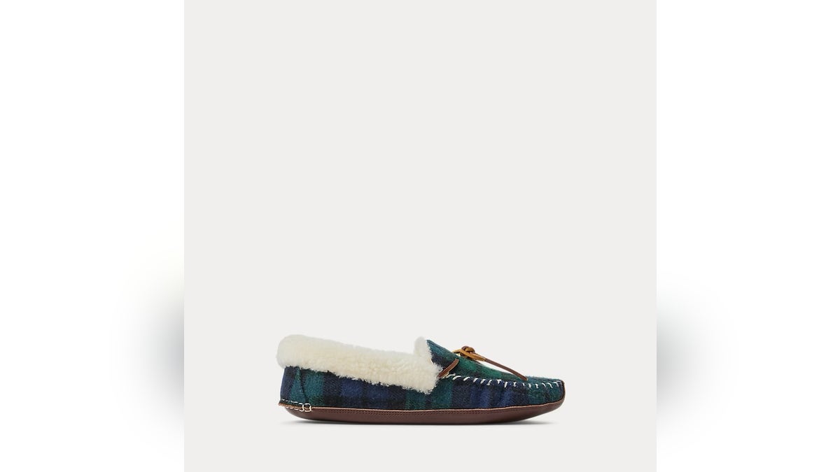 Ralph Lauren’s Yarmond slipper is a go-to for the cold winter months.