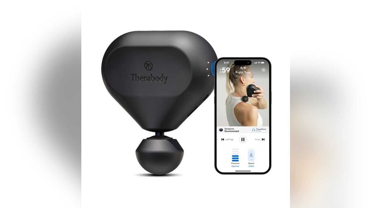 This miniature massage gun is compact and easy to use.?