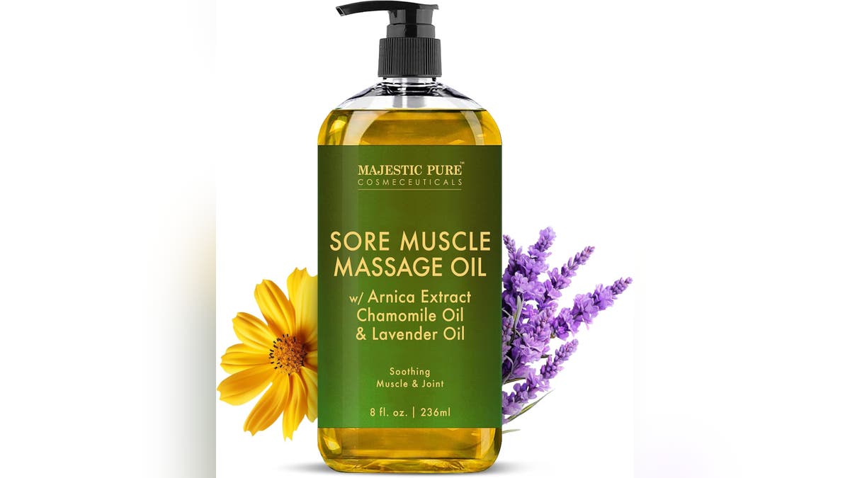 Relax stiff muscles with this 100% natural massage oil.