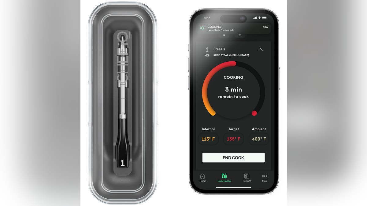 Keep track of meat temperatures easily. 