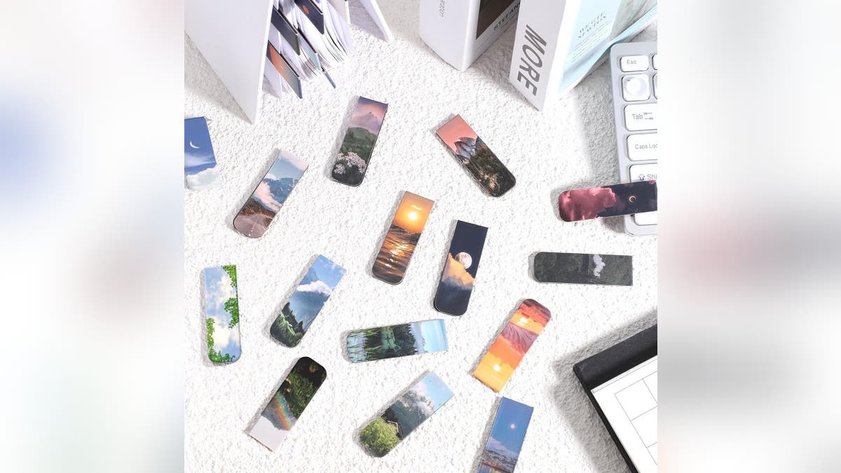 A giant pack of magnetic bookmarks.?