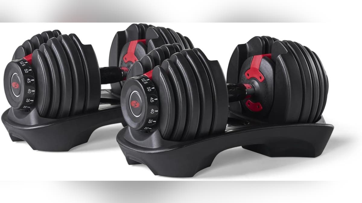These Bowflex SelectTech 552 adjustable dumbbells are perfect for smaller spaces.