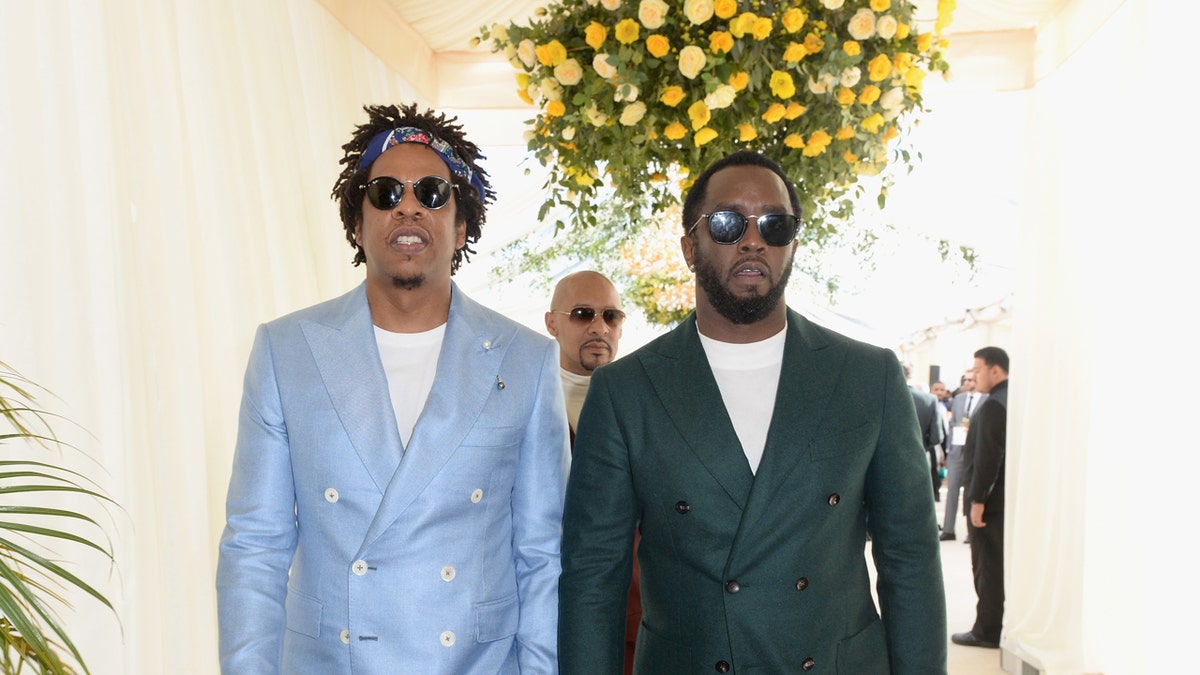 Jay-Z dan Diddy di acara Roc Nation