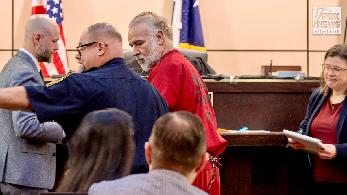 Brad Simpson appears in court for a pre-trial hearing in Bexar County, Texas