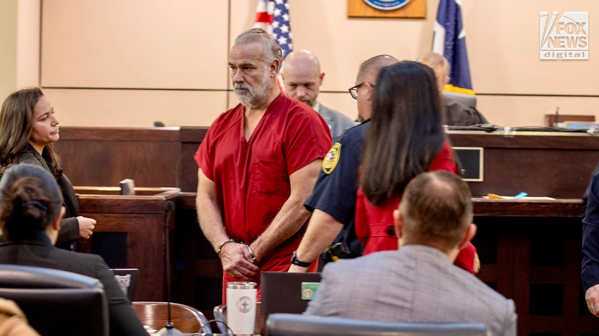 Brad Simpson appears in court for a pre-trial hearing in Bexar County, Texas