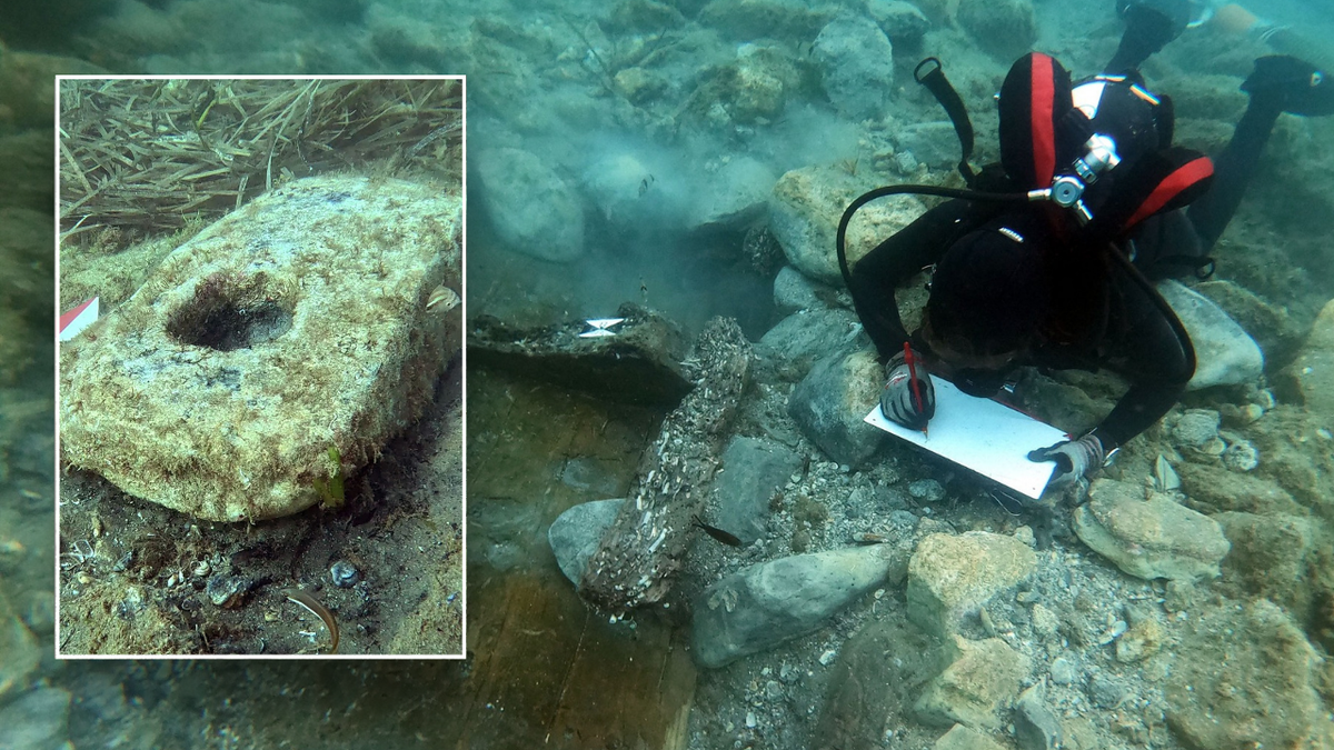 Split image of artifact, wreck