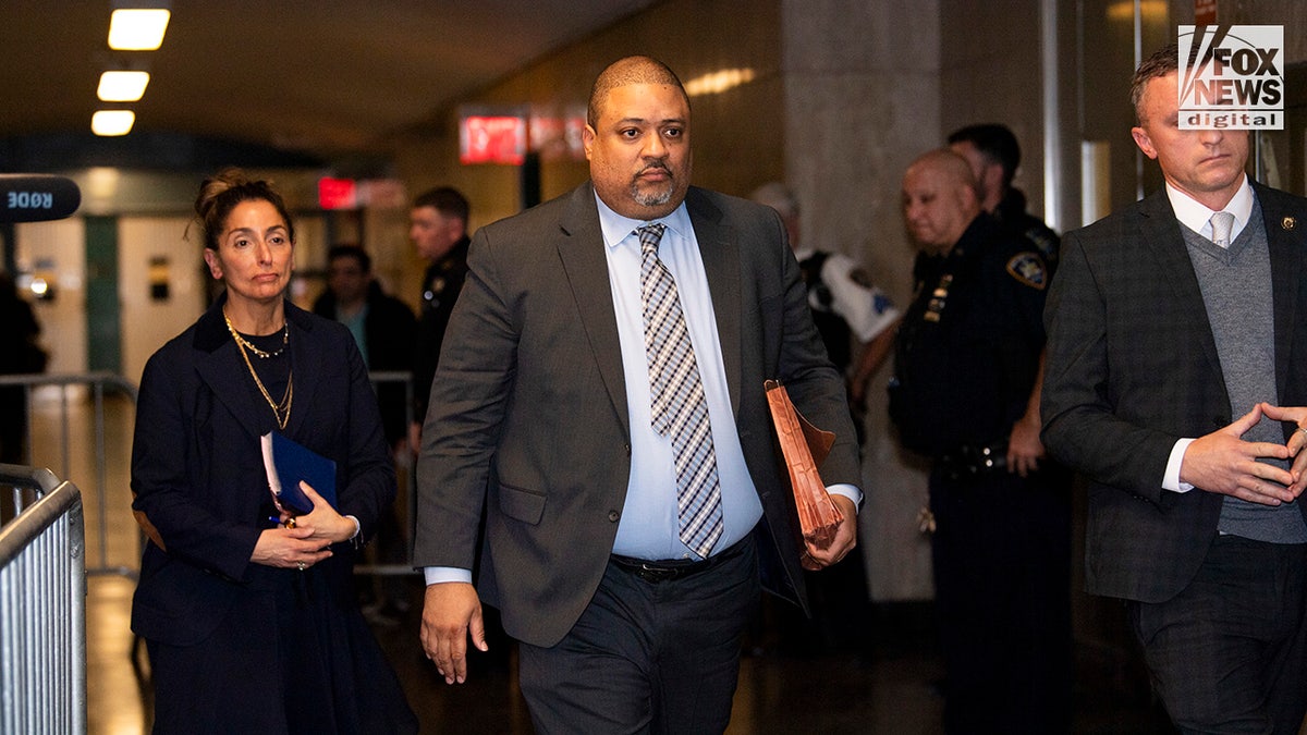 Alvin Bragg, Manhattan District Attorney Walking in the hallways of Manhattan Supreme Court