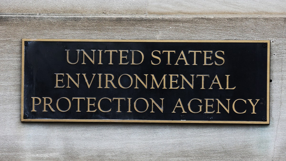 The United States Environmental Protection Agency's sign, on the headquarters in Washington, D.C.