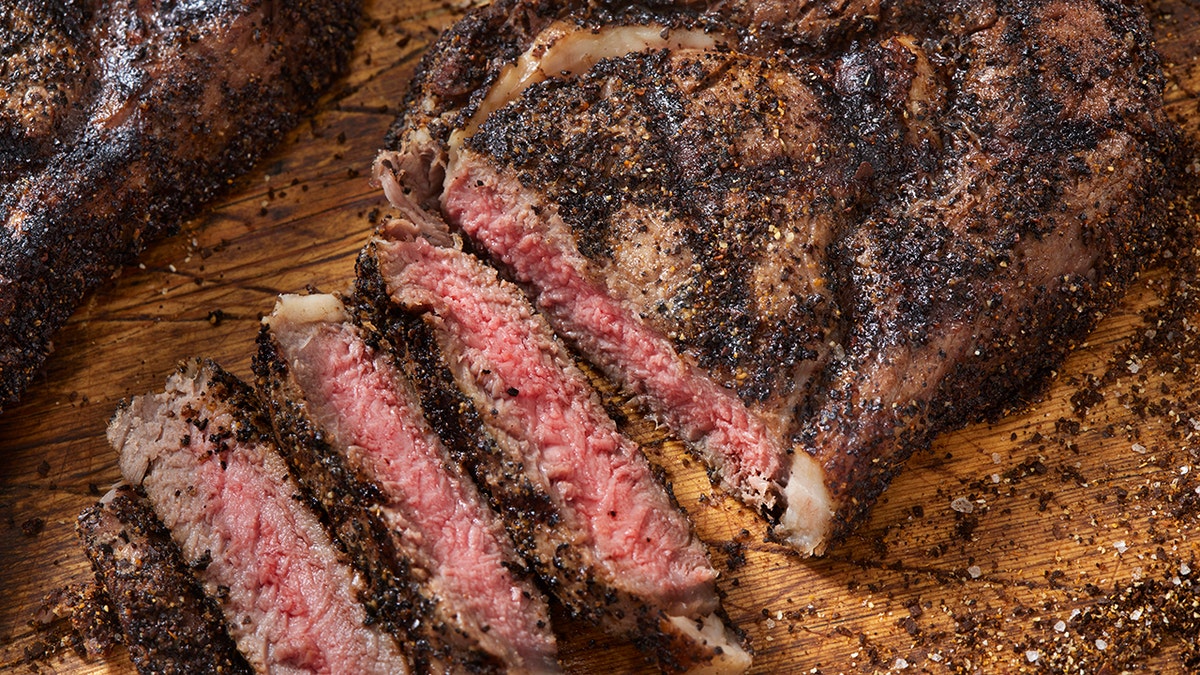 Coffee Dry Rubbed Boneless Rib Eye Steaks with coffee, paprika, garlic and onion powder, salt, pepper and cumin