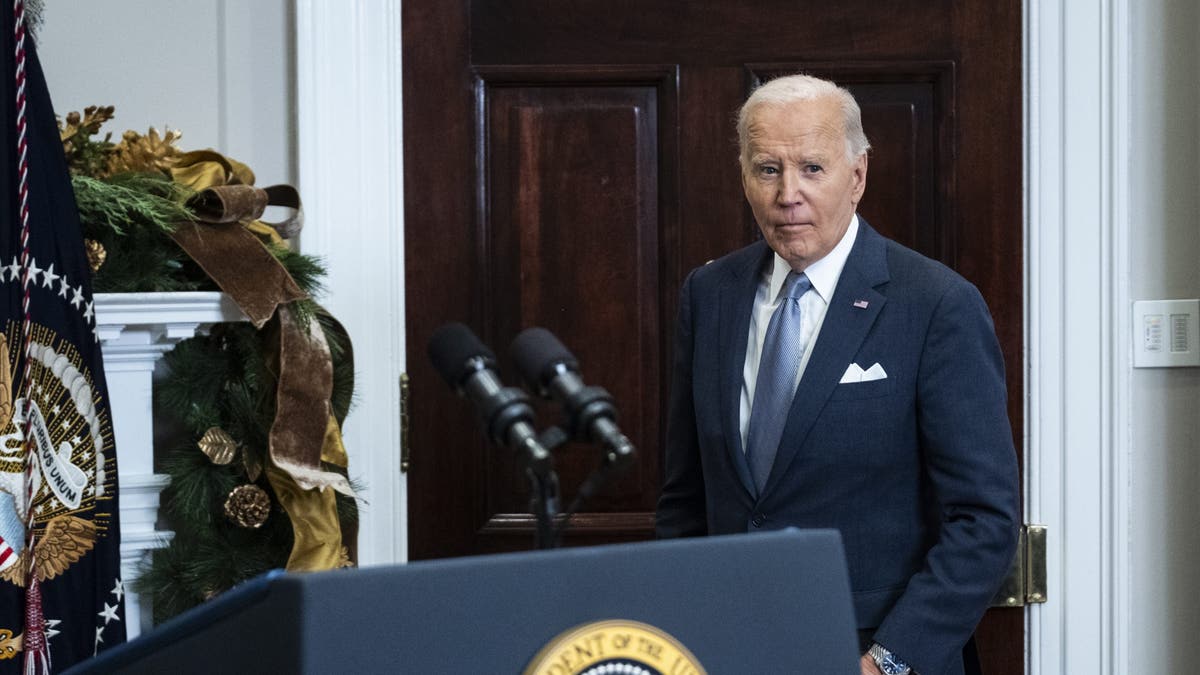 President Biden delivers remarks on the latest developments in Syria from the Roosevelt Room of the White House on Dec. 8, 2024 in Washington, D.C.